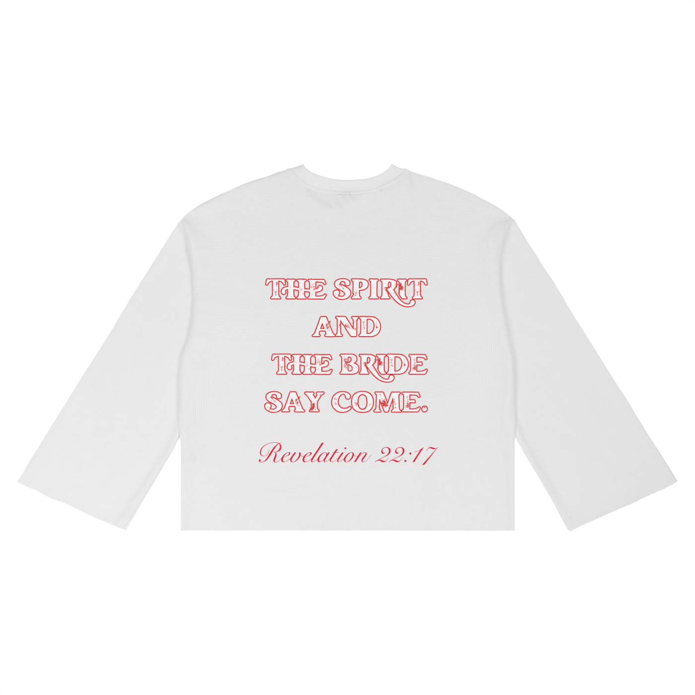 Maranatha Waffle Raw Edge Long Sleeve