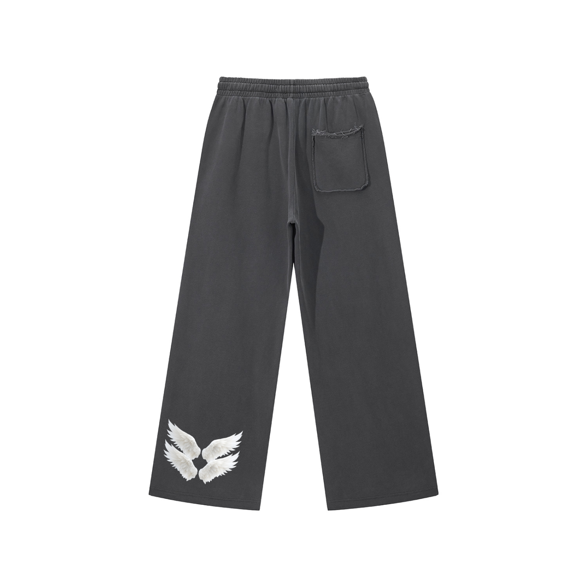 Snow Washed Unisex Raw Edge Sweatpants