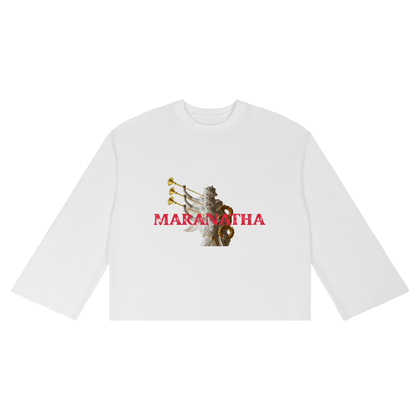 Maranatha Waffle Raw Edge Long Sleeve