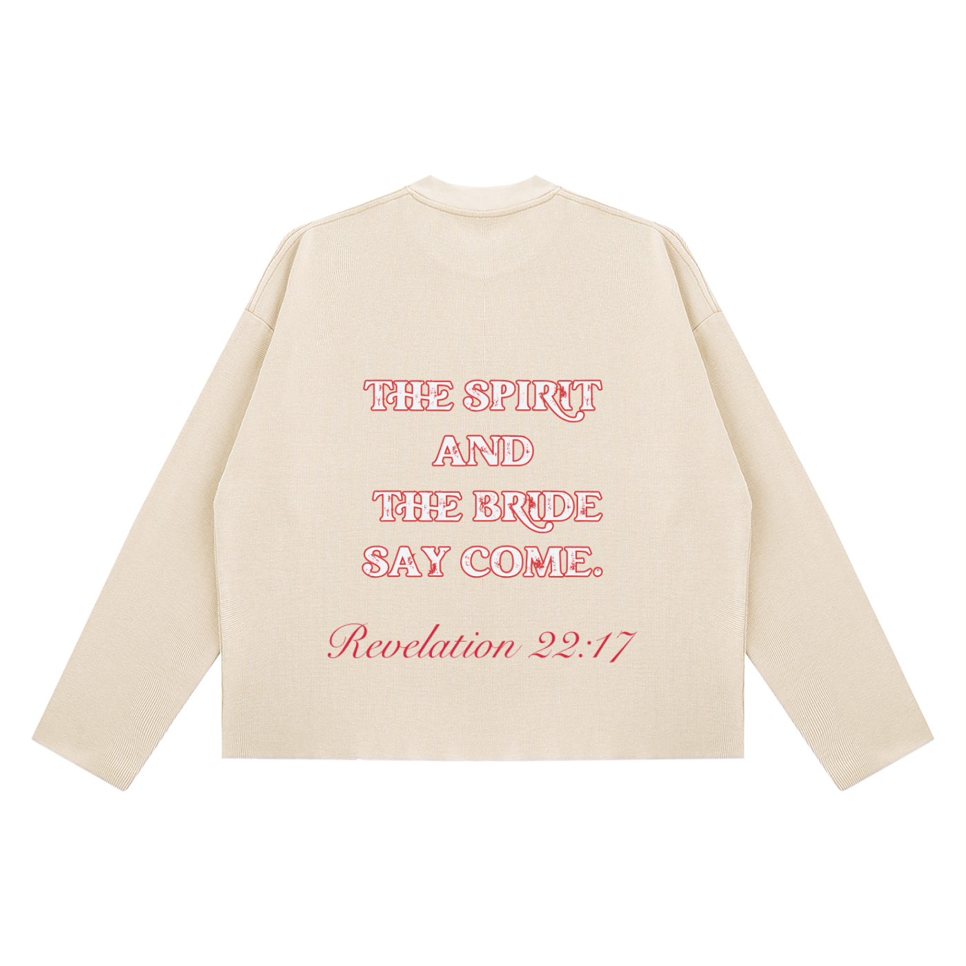 Maranatha Vintage Wash Boxy  Waffle Raw Edge Long Sleeve